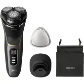 Philips 3000 series Shaver S3342/13 Elektrischer Nass- und Trockenrasierer, Rotationstrasierer, Schwarz, Gold, PowerCut blade system, Replace every 2 yrs with SH30, 2 Jahr(e), Batterie