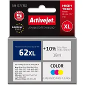 ActiveJet AH-62CRX Tintenpatrone (Ersatz für HP 62XL C2P07AE; Prämie; 18ml; farbe), Hohe (XL-) Ausbeute, Cyan, Magenta, Gelb, Tinte auf Farbstoffbasis, 18 ml, 1 Stück(e), Einzelpackung