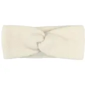 Zwillingsherz Stirnband "Classic", Damen, weiß, Strick, Kaschmir, unifarben, Mützen Stirnband, Knoten vorn, Cashmere, Feinstrick