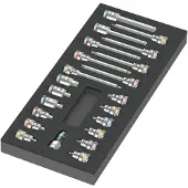 Wera 05150113001, Steckschlüssel-Satz, 3/8", Metrisch, 4,5,6,7,8,10 mm, TX15, TX20, TX25, TX27, TX30, TX40, 392 mm