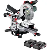 Metabo Akku-Kappsäge KGS 18 LTX BL 254 mit Zugfunktion - - 18V 2x8Ah LiHD + ASC 145 - 614254810