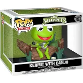 Funko POP! FK75853 - The Muppets POP! Deluxe Vinyl Figur Kermit with Banjo 9 cm - Neu