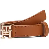 Tommy Hilfiger Ledergürtel "TH MODERN 2.5 cm breit", Damen, Gr. 80, braun (cognac), Rindsleder, unifarben, Gürtel Ledergürtel, Größenverstelbar
