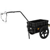 Top Gear Lasten-Fahrradanhänger mit Luftbereifung, Rundumreflektoren und abnehmbarer Ladebox, 9,5 kg