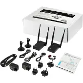 StarTech.com .com Drahtloses HDMI-Sender- und Empfänger-Kit - 200m - 1080p, 1920 x 1080 Pixel, AV-Sender & -Empfänger, 200 m, Kabellos, Schwarz