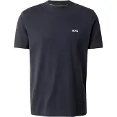 BOSS "Tee Regular Fit" Stretch Jersey Cotton, Logo on Chest, Rundhals