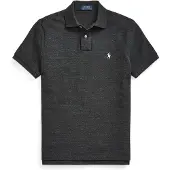 Ralph Lauren für Herren. 710680784011 Schwarzes Slim-Fit-Piquet-Poloshirt (M), Baumwolle, Kurzarm