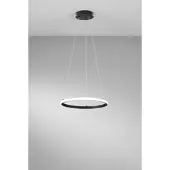 LUCE Design LED-Pendellampe Axis, Ø 40 cm, schwarz, Metall, CCT