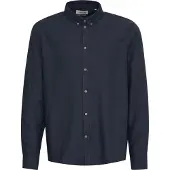 !Solid Langarmhemd SOLID "Langarmhemd SDPepe", Herren, Gr. XXL, N-Gr, blau (insignia blau melange), Obermaterial: 60% Baumwolle CO. 40% Polyester PES., Hemden Langarmhemd