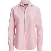 Ralph Lauren für Damen. 211891377002 Schmal geschnittenes Oxford-Hemd rosa (48), Lässig, Baumwolle, Klassisch, Langarm