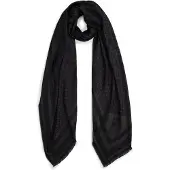 Tommy Hilfiger Modeschal "TH MONOGRAM", Herren, schwarz, Materialmix, Modetücher Modeschal