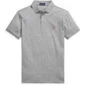 Ralph Lauren für Herren. 710713130007 Custom Slim Fit Poloshirt aus weicher Baumwolle grau (XXL), Lässig, Kurzarm