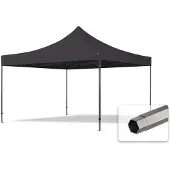 TOOLPORT 4x4m Stahl Faltpavillon, ohne Seitenteile, schwarz