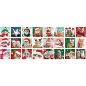 Eurographics s.r.o. Eurographics Puzzle Adventskalender - Christmas Whiskers, Katzen, 24 x 50 Teile, 8924-5922