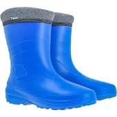 Demar Damen Gummistiefel LUCY Ultraleichte Regenstiefel gefüttert Garten Arbeitsschuhe EVA Blau 39