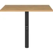 Germania Eckverbindungsplatte "Agenda", schwarz (grandson, eiche, nachbildung, schwarz), B:80cm H:91cm T:80cm, Holzwerkstoff, Metall, Ansatztischplatten, Eckverbindungsplatte, mit Stützfuß aus Metall