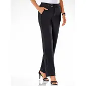 Lady Jerseyhose , Damen, Gr. 36, Normalgrößen, schwarz, 95% Polyester, 5% Elasthan, unifarben, Hosen Jerseyhose