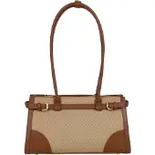 Gallantry Paris Gallantry, Schultertasche Amarante mit Steppnähten und Ziergürtel, Taupe / Braun