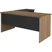 AEA Eckschreibtisch Büroeinrichtung Chef Zimmer Modern Design Schreibtisch Braun