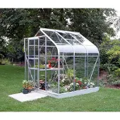Vitavia Gewächshaus "Orion 3800", silber (silberfarben), B:201,5cm H:231cm T:195cm, Gewächshäuser, Gewächshaus, Alu-Profile, 3 mm Sicherheitsglas, Kunststoff in den Rundungen