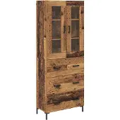 vidaXL Highboard 2 stk. Altholz 69,5 x 34 x 180 cm Holzwerkstoff