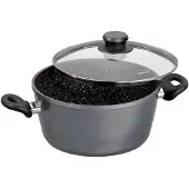 Stoneline Kochtopf 7451 1,5 L, Alu-Druckguss, Grau, Deckel inklusive