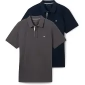 Tom Tailor Doppelpack Poloshirt Basic mit Logo Print
