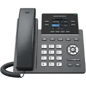 Grandstream Networks GRP2612G, IP-Telefon, Schwarz, Kabelgebundenes Mobilteil, 4 Zeilen, LCD, 6,1 cm (2.4")