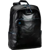 Piquadro Blue Square Kleiner Laptoprucksack 14" mit iPad-Fach Schwarz