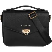 Bugatti Schultertasche Umhängetasche Ella Classic Bag Black Saffiano schwarz