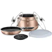 Berlinger Haus komplet garnków 9-el. click and cook metallic line rose gold BH6147