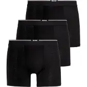 BOSS Boxer "Boxer Brief 3P Bamboo" Packung, 3 Stk. mit Logoschriftzug auf dem Bund