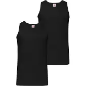 Fruit Of The Loom Tanktop , Herren, Gr. M, schwarz, Single Jersey, Obermaterial: 100% Baumwolle, unifarben, schmal hüftbedeckend, Rundhals, Tops Tanktop, aus reiner Baumwolle
