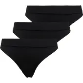 ONLY String "String ONLCHLOE LACE THONG 3er Pack", Damen, Gr. XS-S, schwarz, Obermaterial: 94% Polyamid PA. 6% Elasthan EL., Unterhosen String