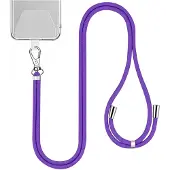 Jaym , Nylon Handykette 150cm für Smartphone mit universeller Befestigung, Violett