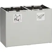 VAR Kunststoffcontainer 60 Liter, aus schlagzähem Polysterol, 2-fach, ohne Deckel