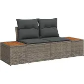 vidaXL Gartensofa-set 12 Stk. 11-Sitzanzahl Grau