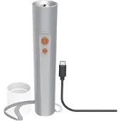 Hama LED Taschenlampe "LED-Taschenlampe, aufladbar, Aluminium, 4 Modi + SOS", silber (silberfarben), Mobilleuchten, stromsparend, robust, LED Taschenlampe