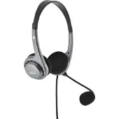 Blue Stork Bluestork MC-101, Kopfhörer, Kopfband, Büro/Callcenter, Schwarz, Silber, Binaural, Drehregler