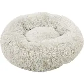 Beeztees Yali Plüsch Donutbett - Hellgrau - 50 cm