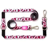 Max & Molly Multi-Function Hundeleine - Leopard Pink - L