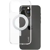 CARE by PanzerGlass Feature Case Transparent w. Silver Kickstand & MagSafe iPhone 15 Pro Max