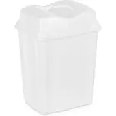 Orion Plastikmülleimer, Weiß, 16 l, Mit Schwingdeckel