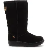 Rocket dog - Damen Lange Stiefel "Sugardaddy", Leder FS6937 (39 EU) (Schwarz)