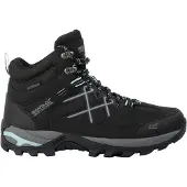 Regatta - Damen Wanderstiefel "Samaris III" RG10015 (37 EU) (Schwarz/Gebleichtes Türkis)