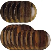 Arthur Krupp 67375-A2, Essteller, Rund, Porzellan, Holz, 308 mm, 300 mm