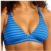 Seafolly - Women's Multi Fit Longline Tri - Bikini-Top Gr 44 blau