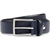 Suitable Ledergürtel Struktur Leder Navy