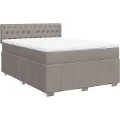 Syfax Boxspringbett mit Matratze Taupe 160x200 cm Stoff