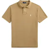 Ralph Lauren für Herren. 710680784332 Das kultige braune Piqué-Poloshirt (S), Beige, Lässig, Baumwolle, Kurzarm